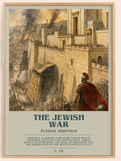 The Jewish War bookish book poster by Flavius Josephus – framed literary art print