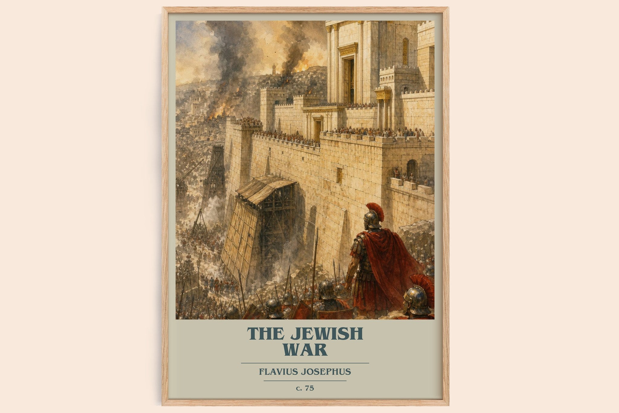 The Jewish War Book Cover Poster by Flavius Josephus