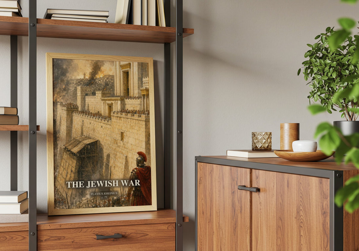 The Jewish War book watercolour illustration paper finish options – matte satin gloss
