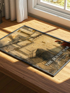 The Jewish War watercolour book poster framed on wall – non fiction wall art