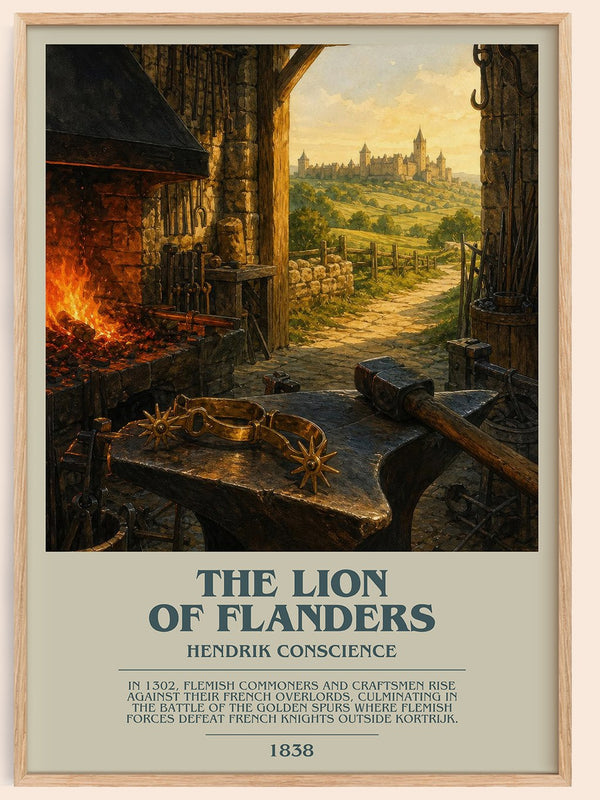 The Lion of Flanders Bookish Wall Art by Hendrik Conscience – framed poster