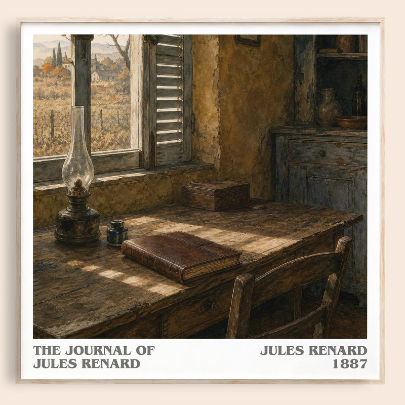 The Journal of Jules Renard literary book poster by Jules Renard – framed literary art print