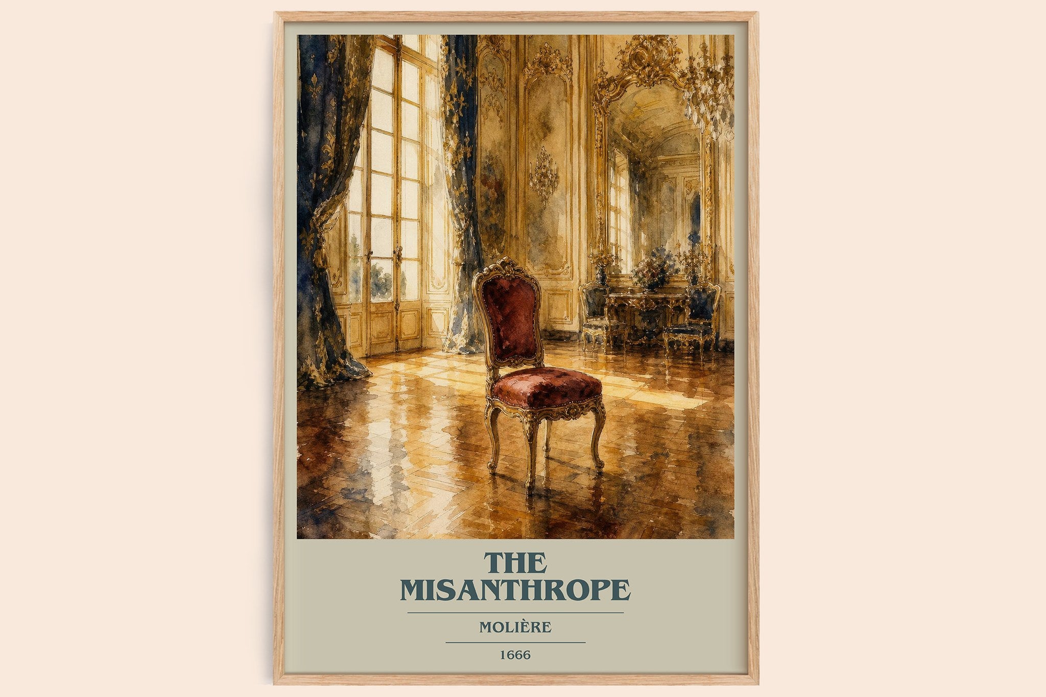 The Misanthrope Book Cover Poster by Molière