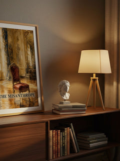 The Misanthrope watercolour print on bookshelf – Molière fan gift