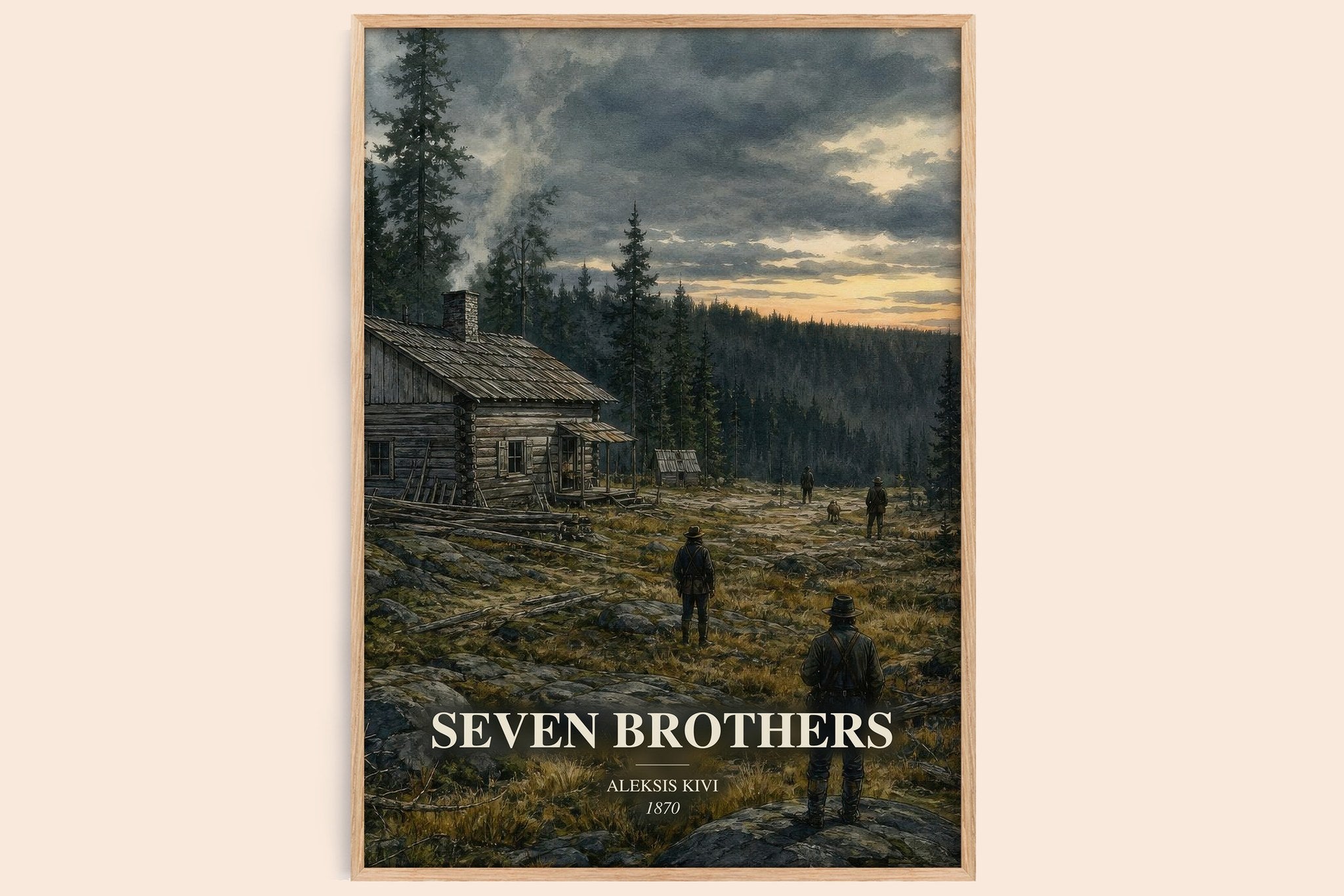 Seven Brothers Book Watercolour Illustration by Aleksis Kivi
