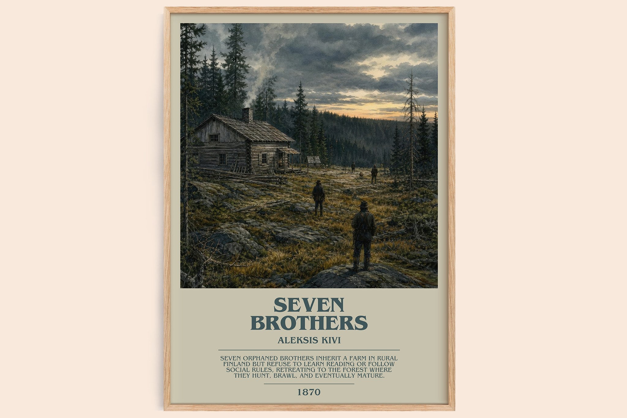 Seven Brothers Bookish Wall Art by Aleksis Kivi
