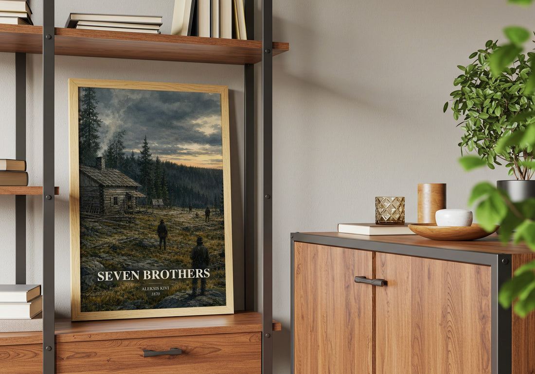 Seven Brothers book watercolour illustration paper finish options – matte satin gloss