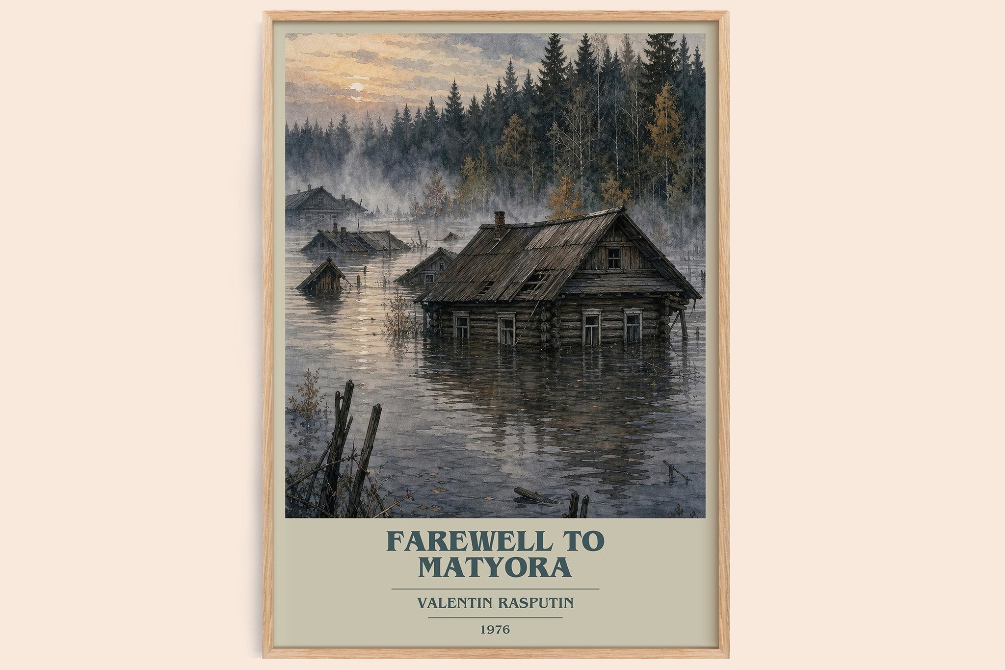Farewell To Matyora Book Cover Poster by Valentin Rasputin