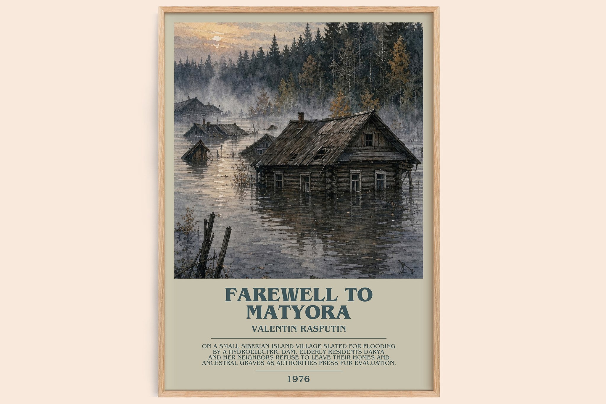 Farewell To Matyora Bookish Wall Art by Valentin Rasputin