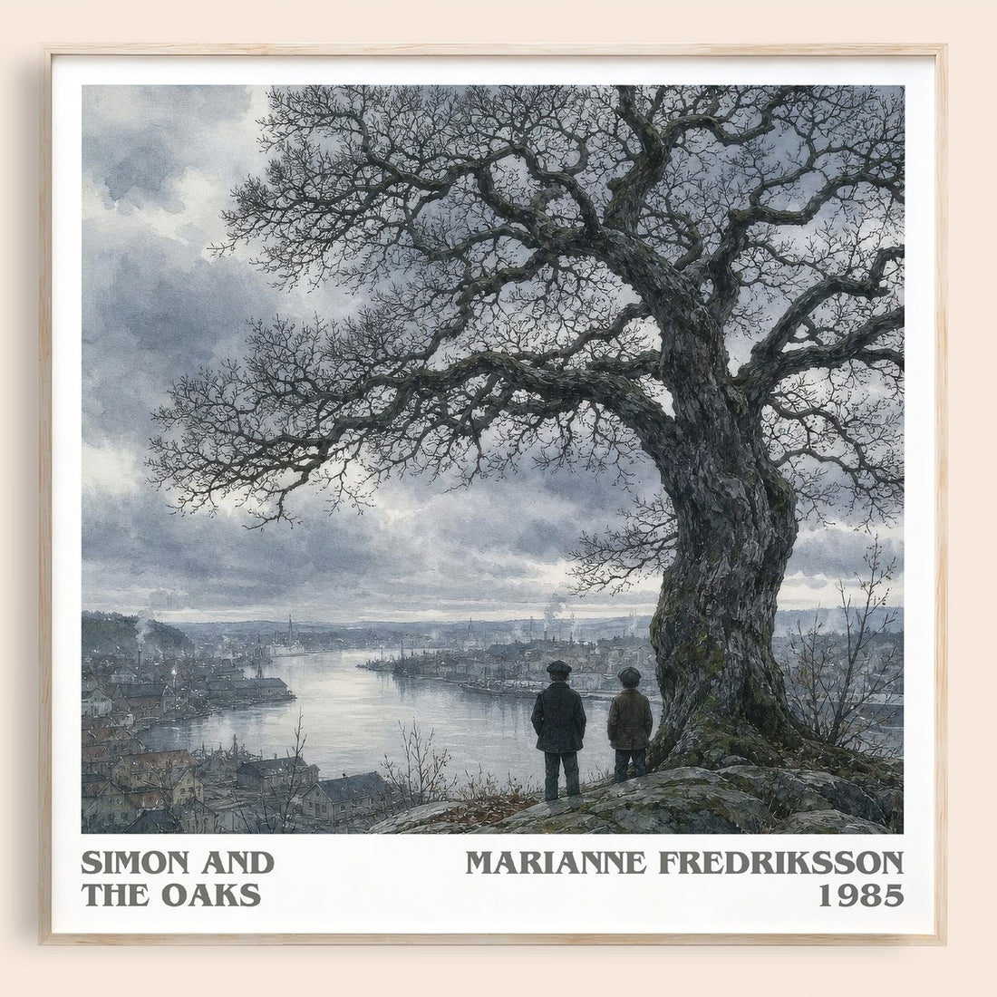 Simon and the Oaks literary book poster by Marianne Fredriksson – framed literary art print
