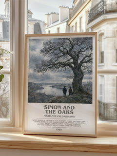 Simon and the Oaks Bookish Wall Art by Marianne Fredriksson – framed print by a bright window