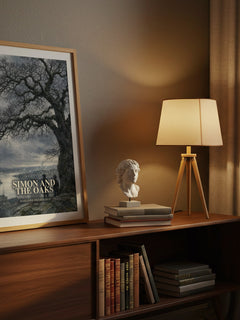 Simon and the Oaks watercolour print on bookshelf – Marianne Fredriksson fan gift