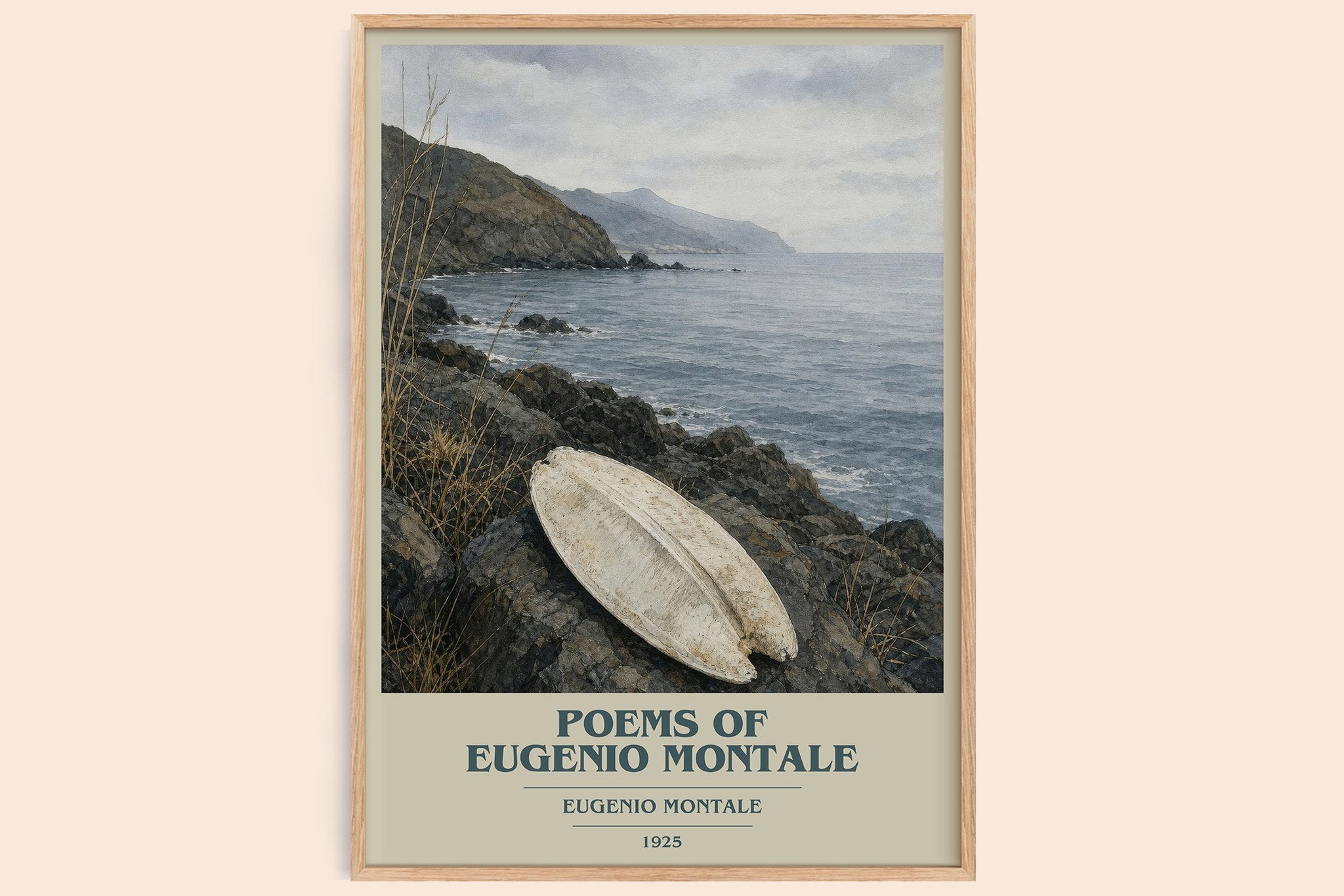 Poems of Eugenio Montale Book Cover Poster by Eugenio Montale