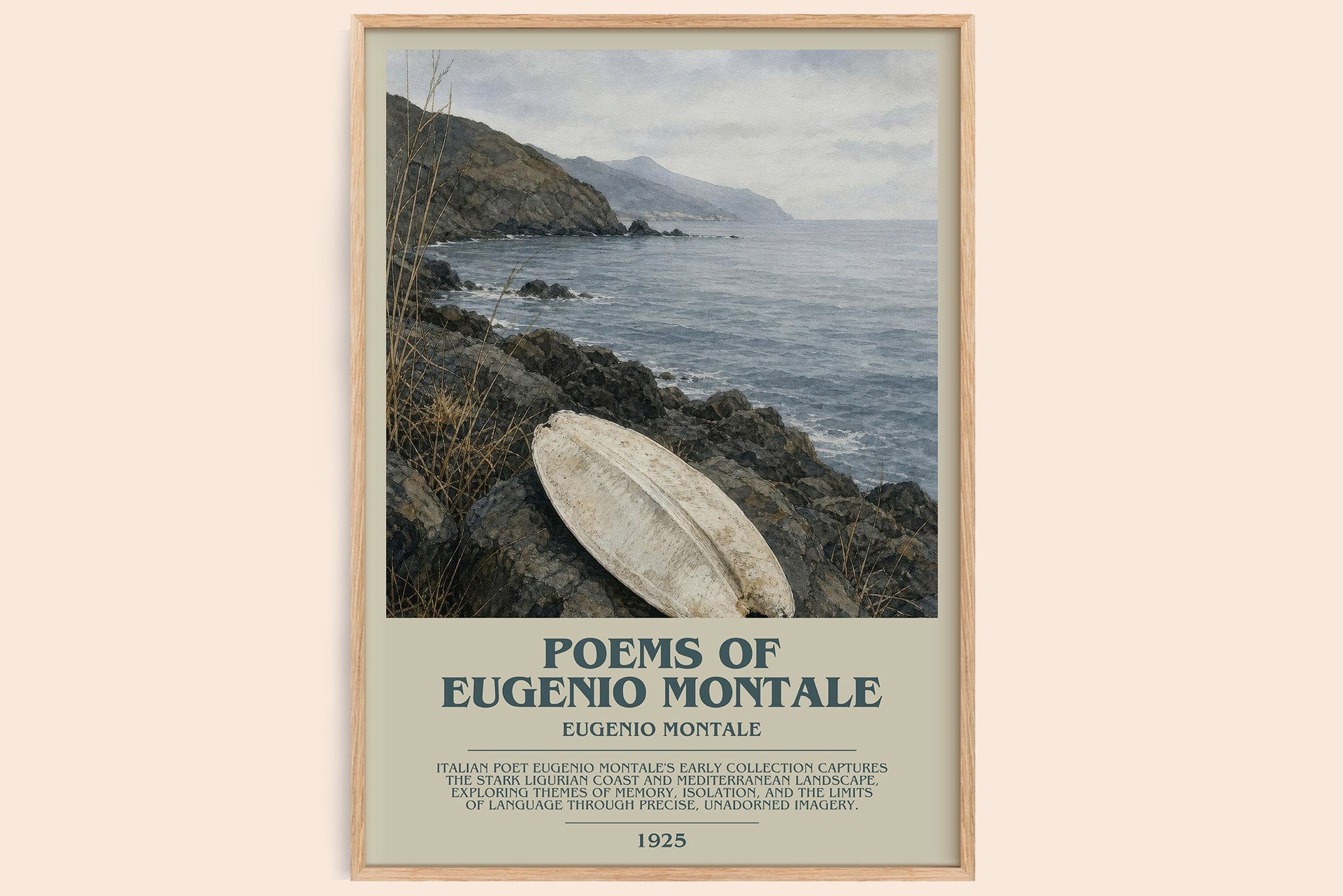 Poems of Eugenio Montale Bookish Wall Art by Eugenio Montale