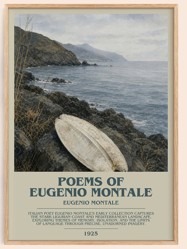 Poems of Eugenio Montale Bookish Wall Art by Eugenio Montale – framed poster