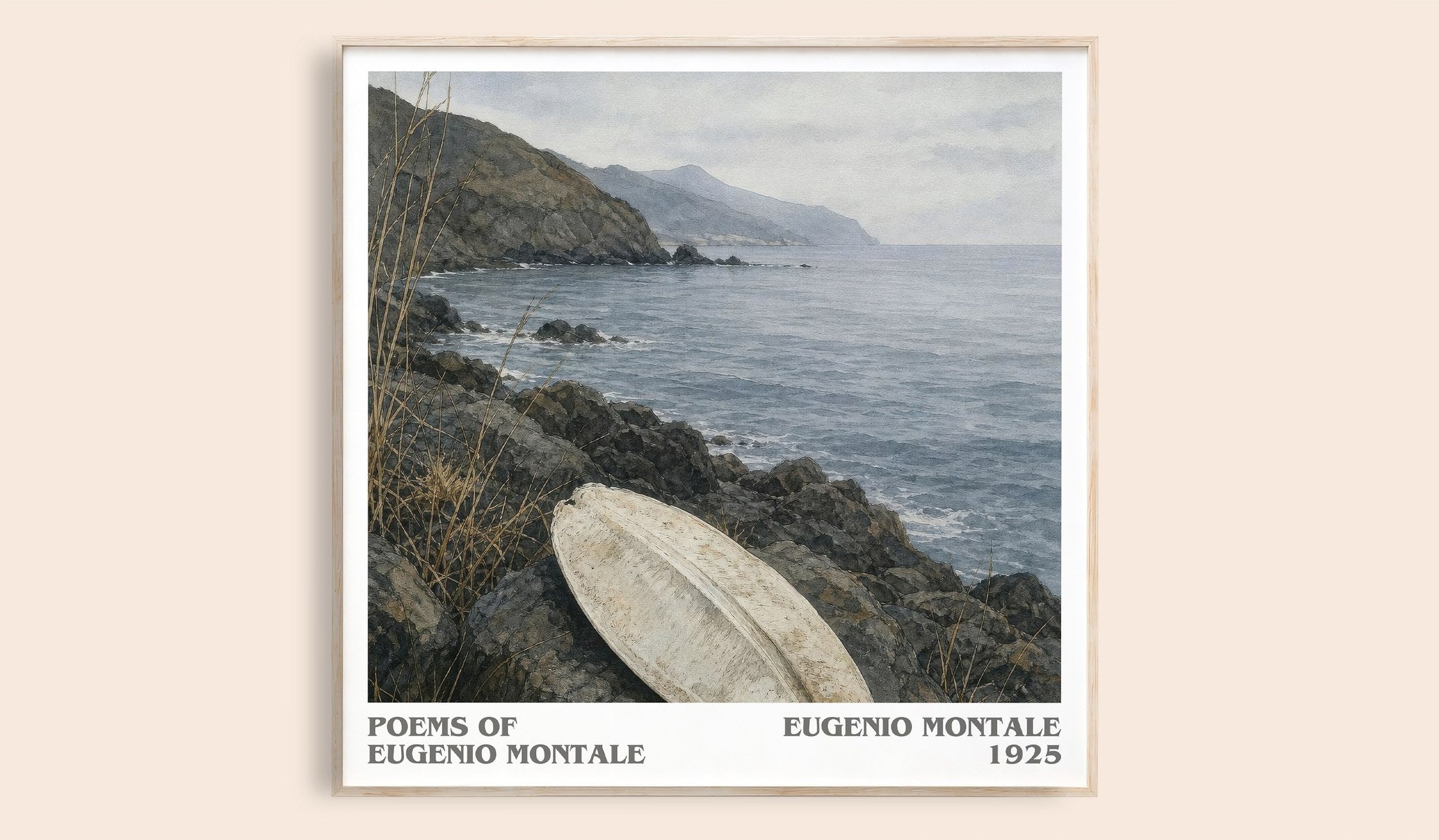 Poems of Eugenio Montale Literary Art Print by Eugenio Montale