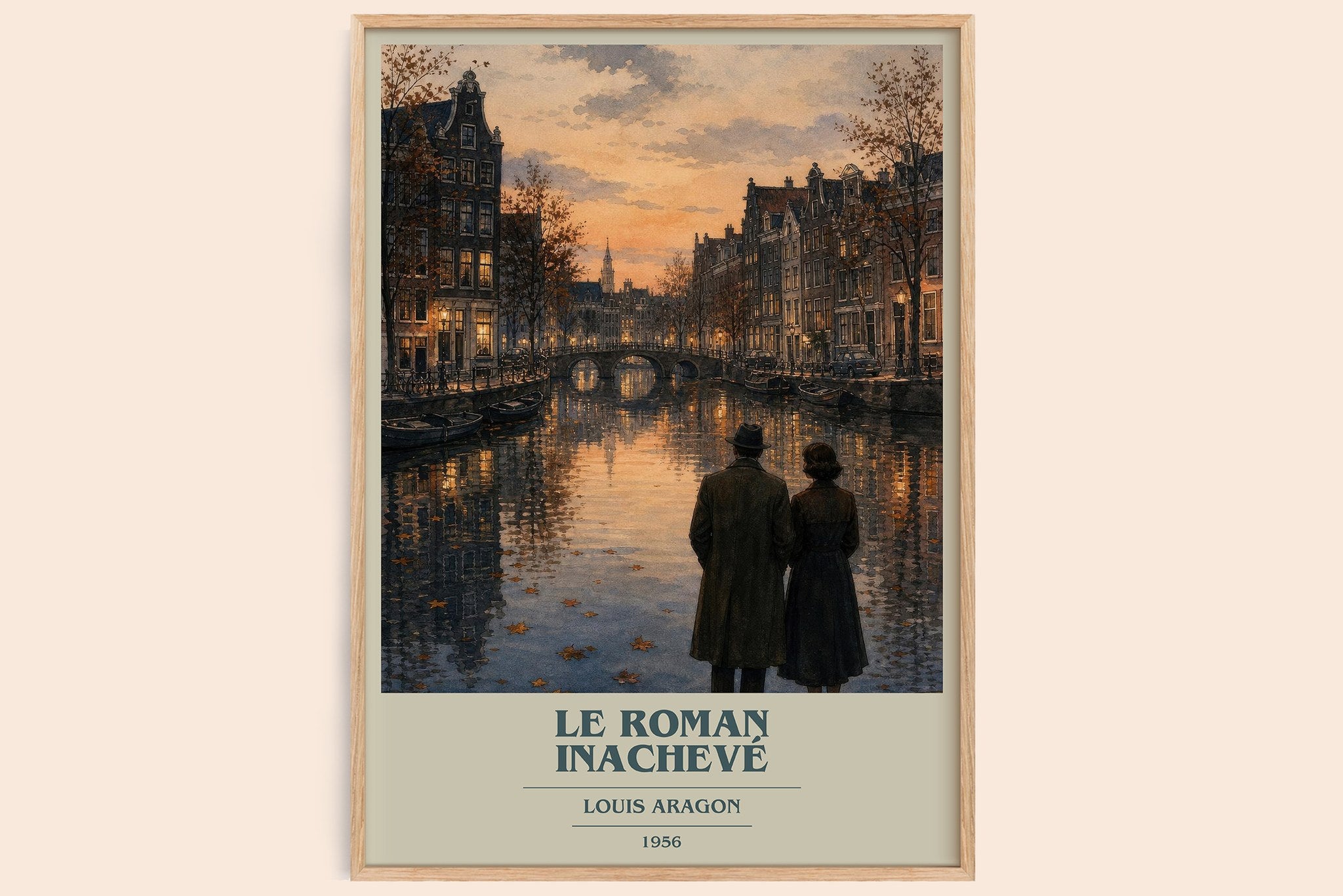 Le Roman Inachevé Book Cover Poster by Louis Aragon