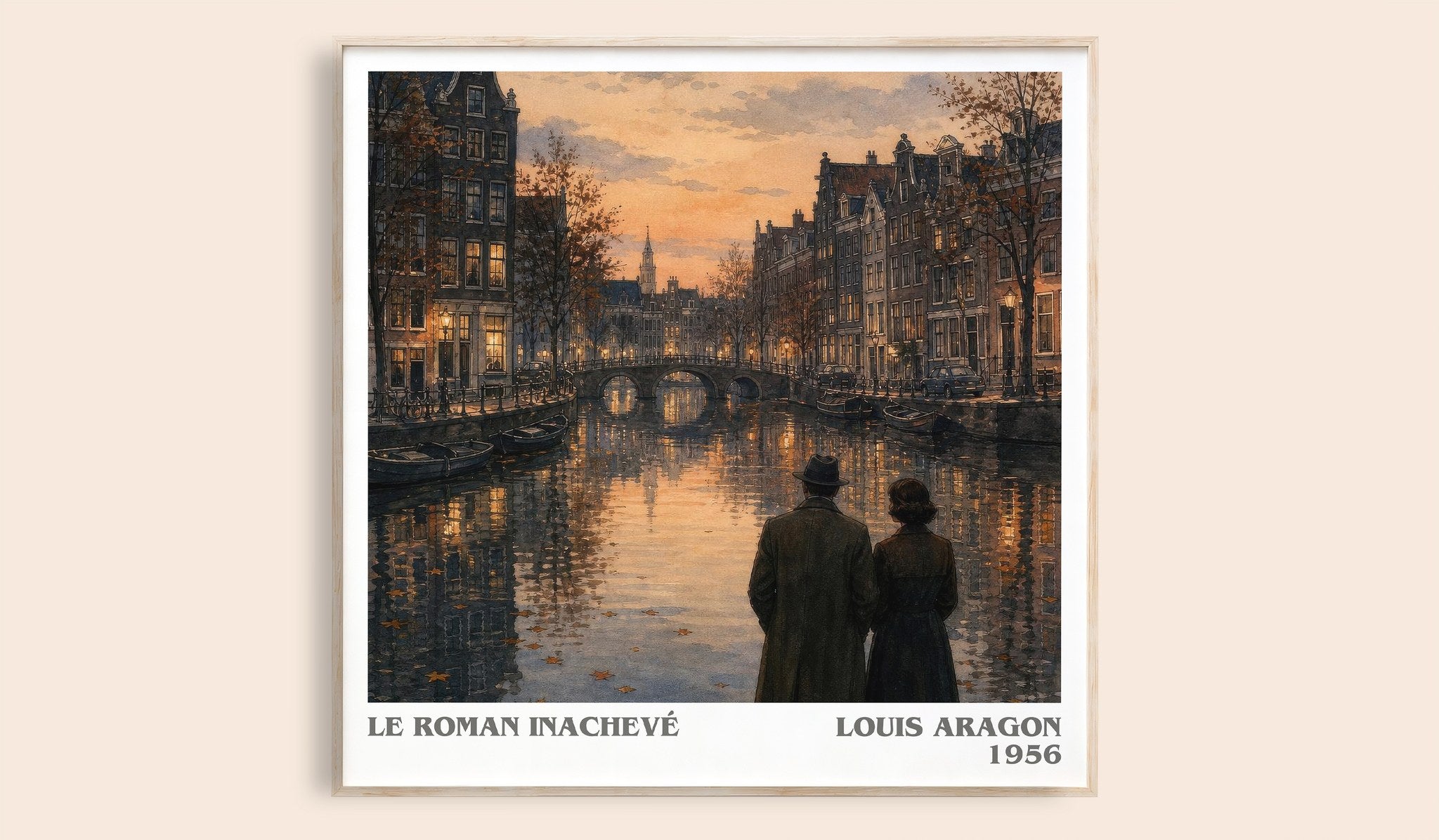 Le Roman Inachevé Literary Art Print by Louis Aragon