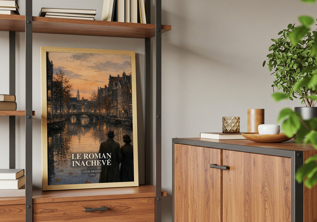 Le Roman Inachevé book watercolour illustration paper finish options – matte satin gloss