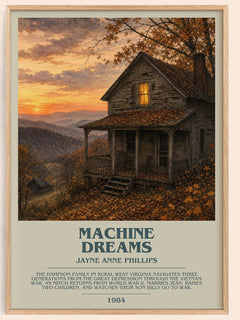 Machine Dreams Bookish Wall Art by Jayne Anne Phillips – framed poster