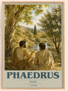 Phaedrus book cover book poster by Plato – framed literary art print
