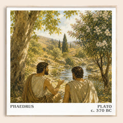 Phaedrus literary book poster by Plato – framed literary art print