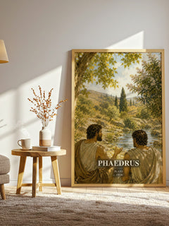 Phaedrus watercolour print in frame leaning in hallway – philosophy wall art