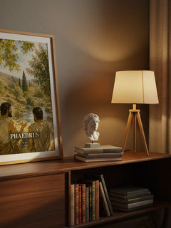 Phaedrus watercolour print on bookshelf – Plato fan gift