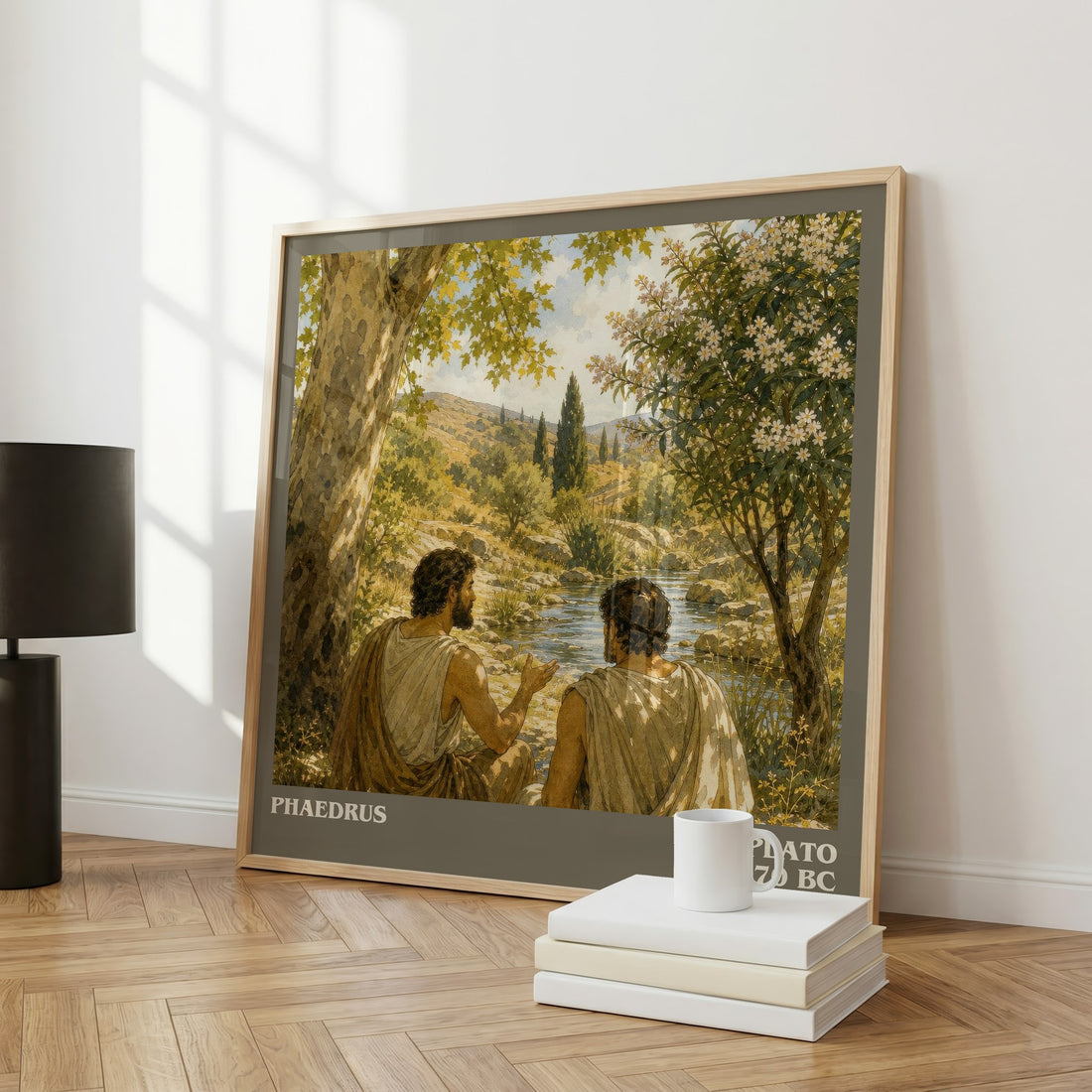 Phaedrus literary art print colour and style options – Plato book art