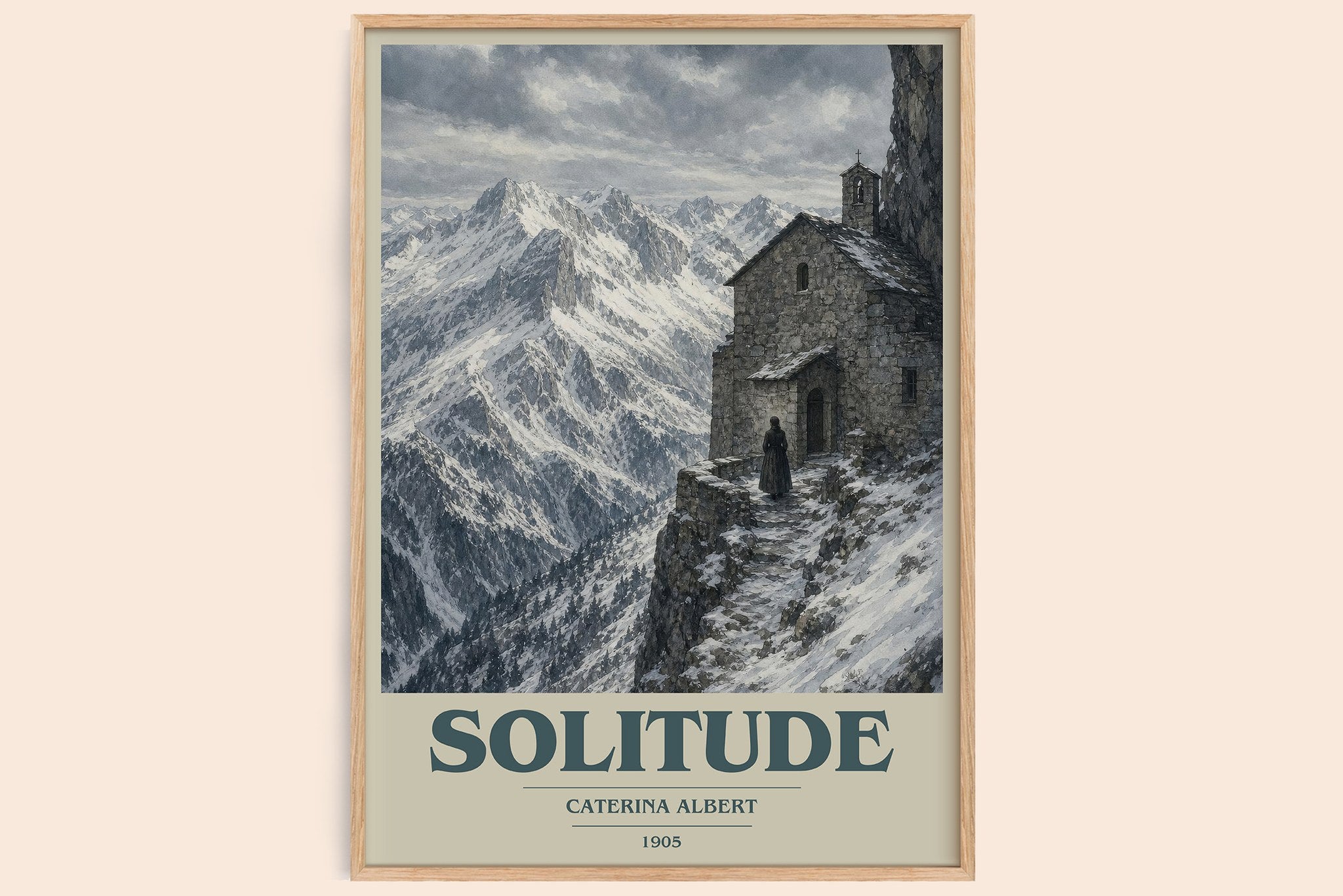Solitude Book Cover Poster by Caterina Albert