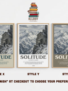 Solitude Bookish Wall Art by Caterina Albert – Style X, Y and Z side by side – choose your finish