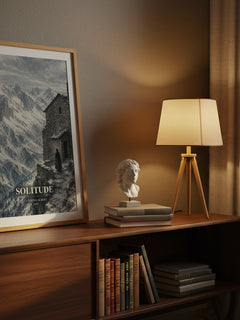 Solitude watercolour print on bookshelf – Caterina Albert fan gift
