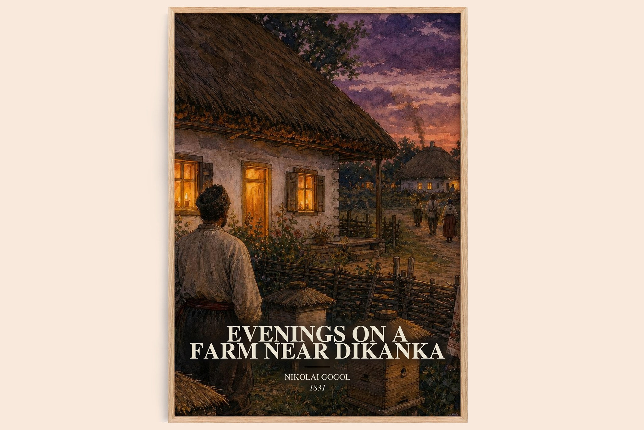 Evenings On A Farm Near Dikanka Book Watercolour Illustration by Nikolai Gogol