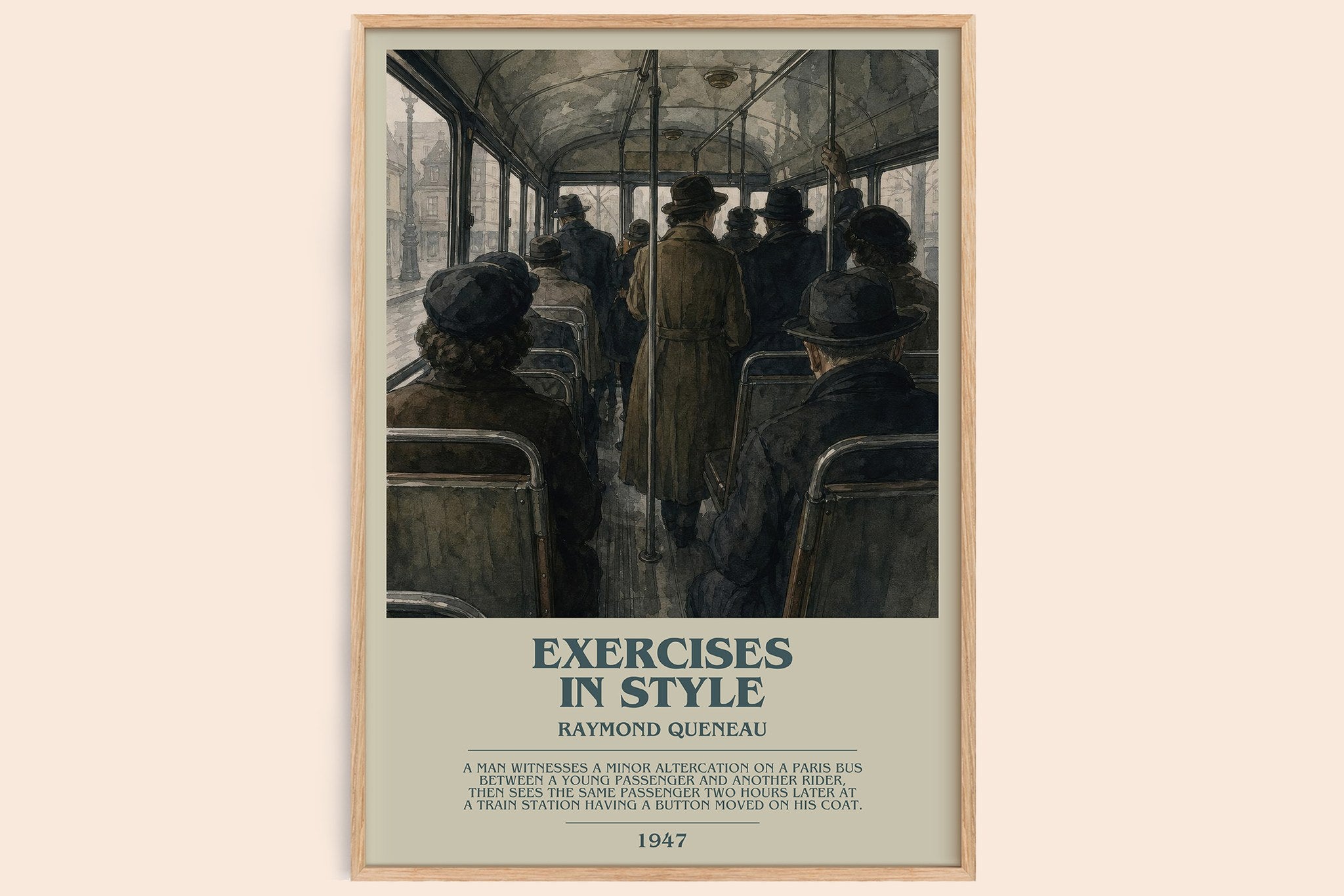 Exercises in Style Bookish Wall Art by Raymond Queneau