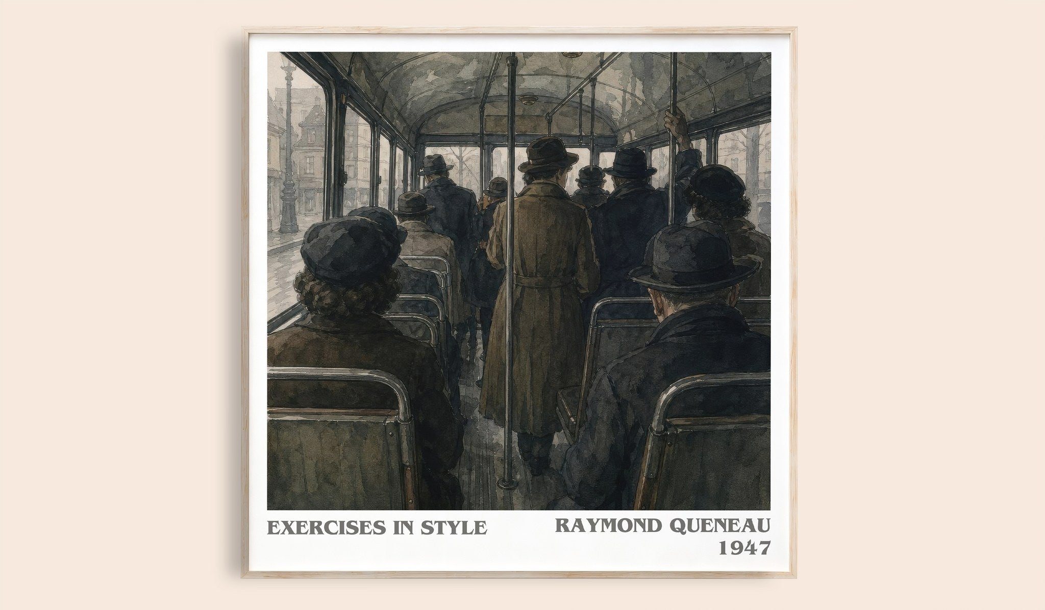 Exercises in Style Literary Art Print by Raymond Queneau