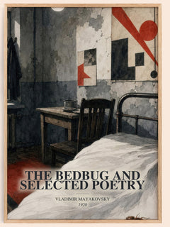 The Bedbug And Selected Poetry watercolour book poster by Vladimir Mayakovsky – framed literary art print