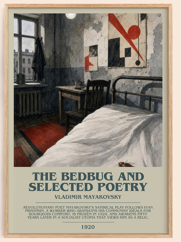 The Bedbug And Selected Poetry Bookish Wall Art by Vladimir Mayakovsky – framed poster
