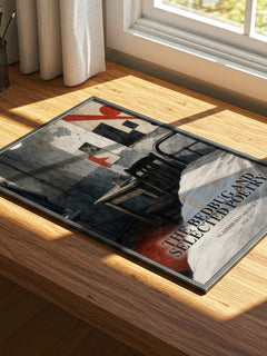 The Bedbug And Selected Poetry watercolour book poster framed on wall – poetry wall art