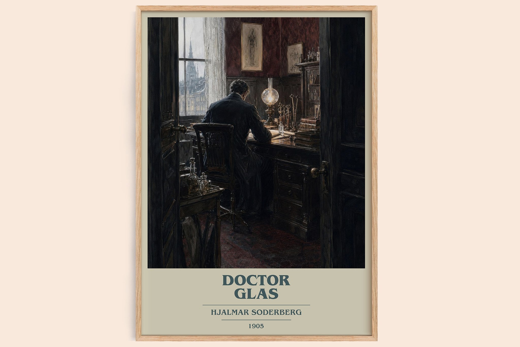 Doctor Glas Book Cover Poster by Hjalmar Soderberg