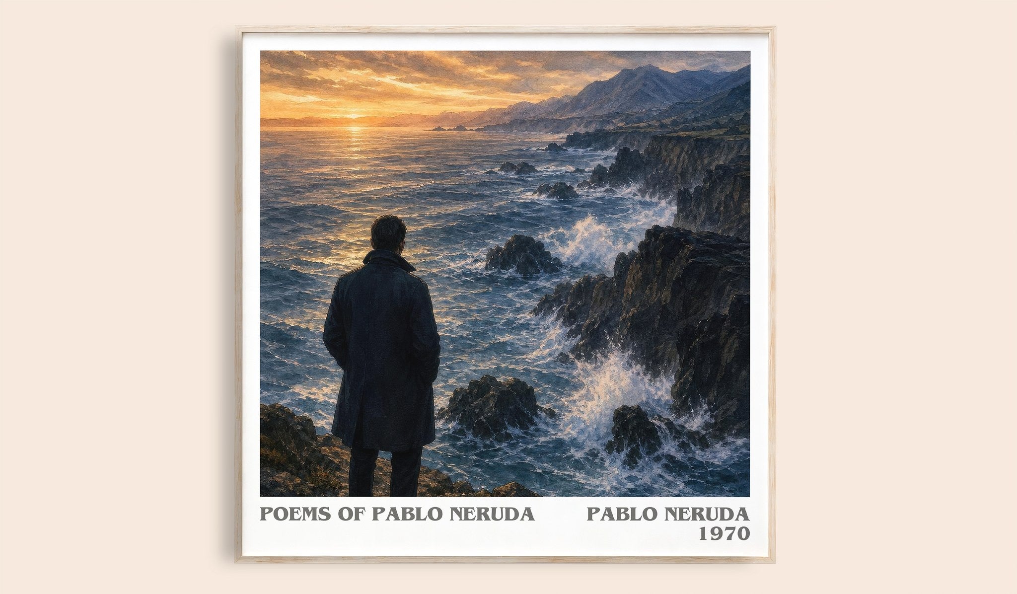 Poems of Pablo Neruda Literary Art Print by Pablo Neruda