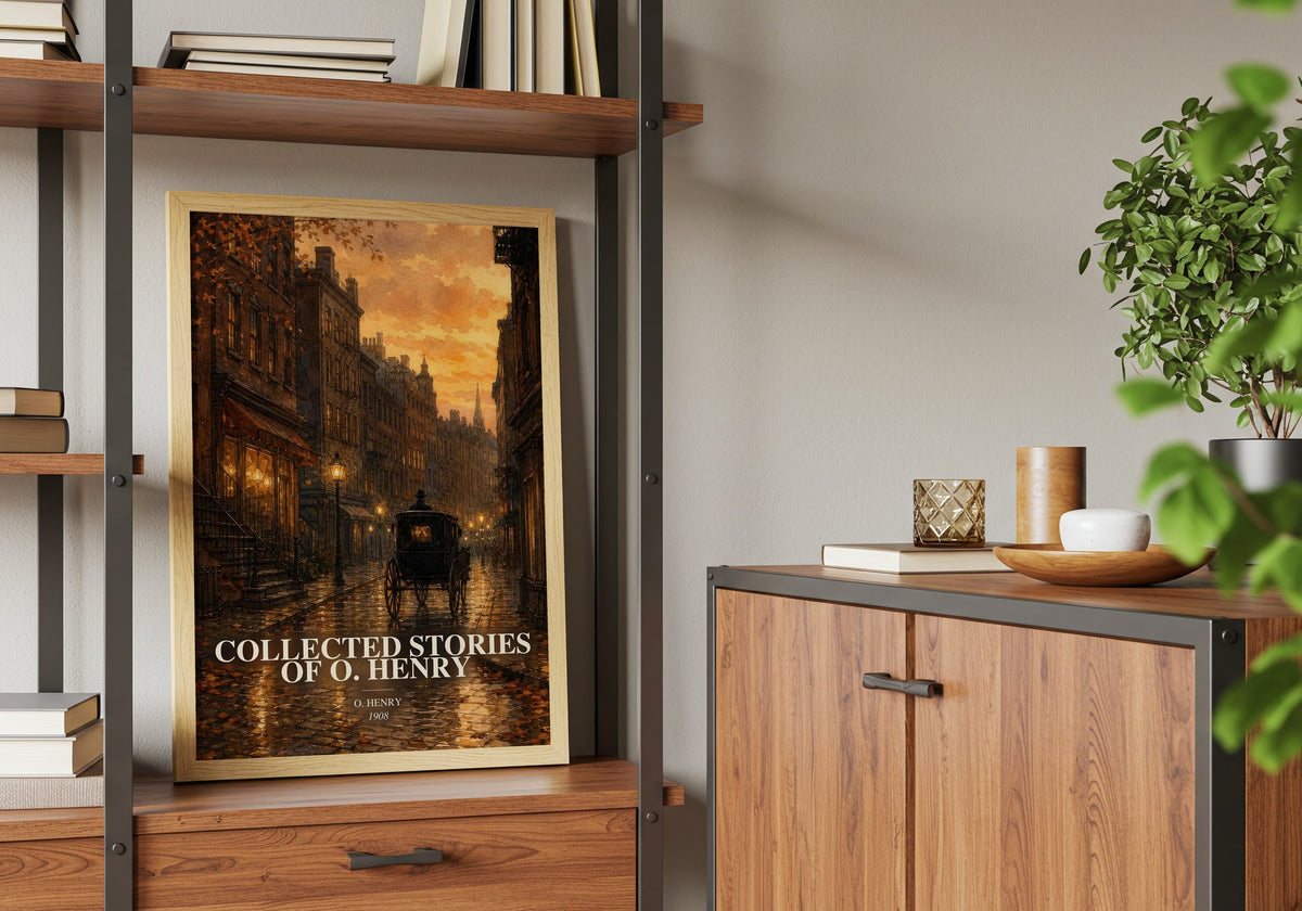 Collected Stories Of O. Henry book watercolour illustration paper finish options – matte satin gloss