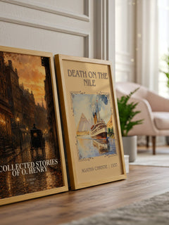 Collected Stories Of O. Henry watercolour print framed by window – literary home decor