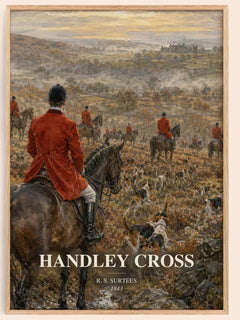 Handley Cross watercolour book poster by R. S. Surtees – framed literary art print