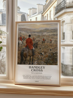 Handley Cross Bookish Wall Art by R. S. Surtees – framed print by a bright window