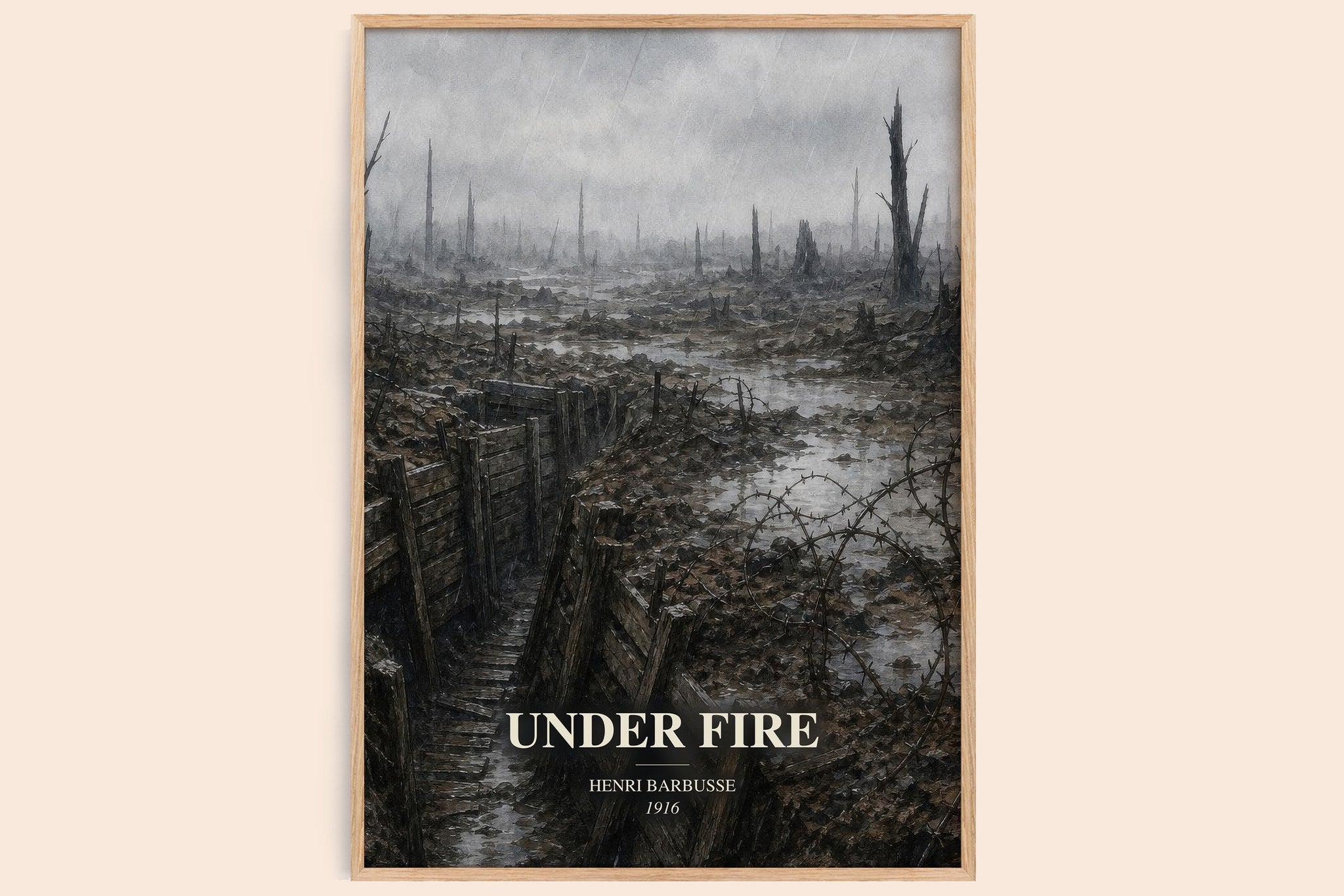 Under Fire Book Watercolour Illustration by Henri Barbusse