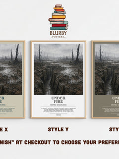 Under Fire Bookish Wall Art by Henri Barbusse – Style X, Y and Z side by side – choose your finish