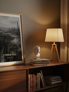 Under Fire watercolour print on bookshelf – Henri Barbusse fan gift