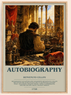 Autobiography Bookish Wall Art by Benvenuto Cellini – framed poster