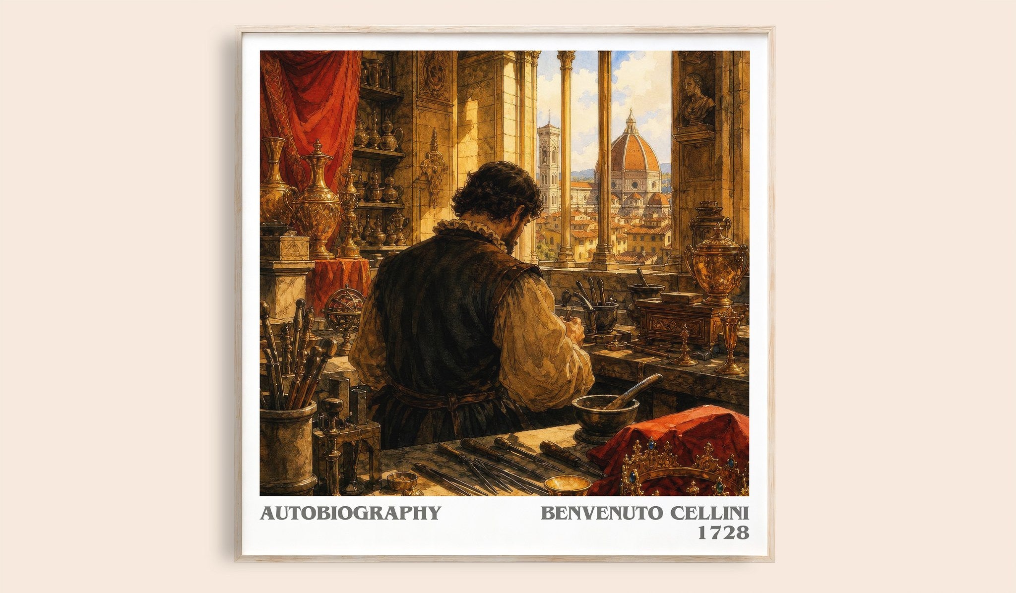 Autobiography Literary Art Print by Benvenuto Cellini