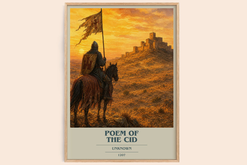 Poem of the Cid Book Cover Poster by Unknown (Modern Minimalist style)